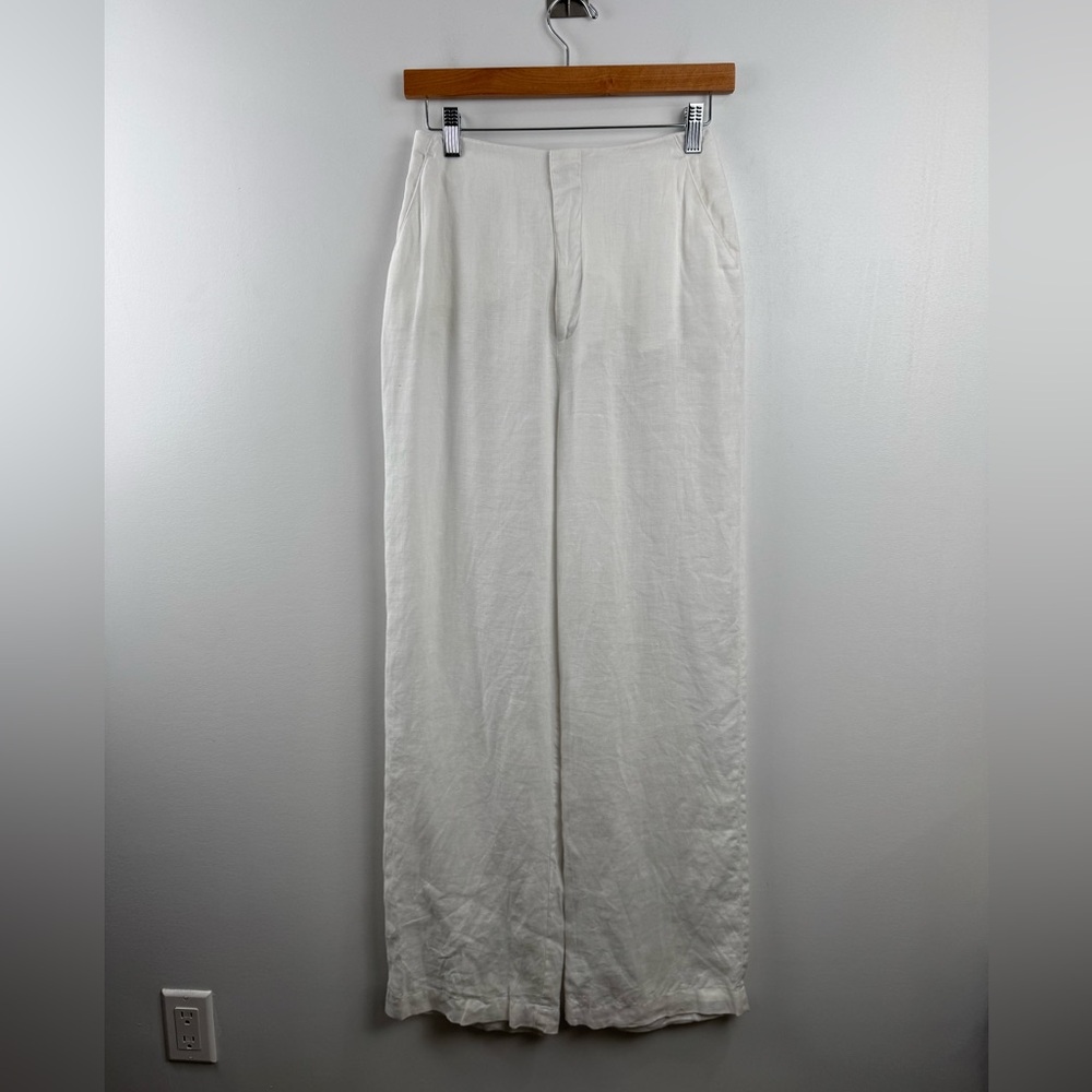 Joslin‎ Women White Linen White Pant Size 2